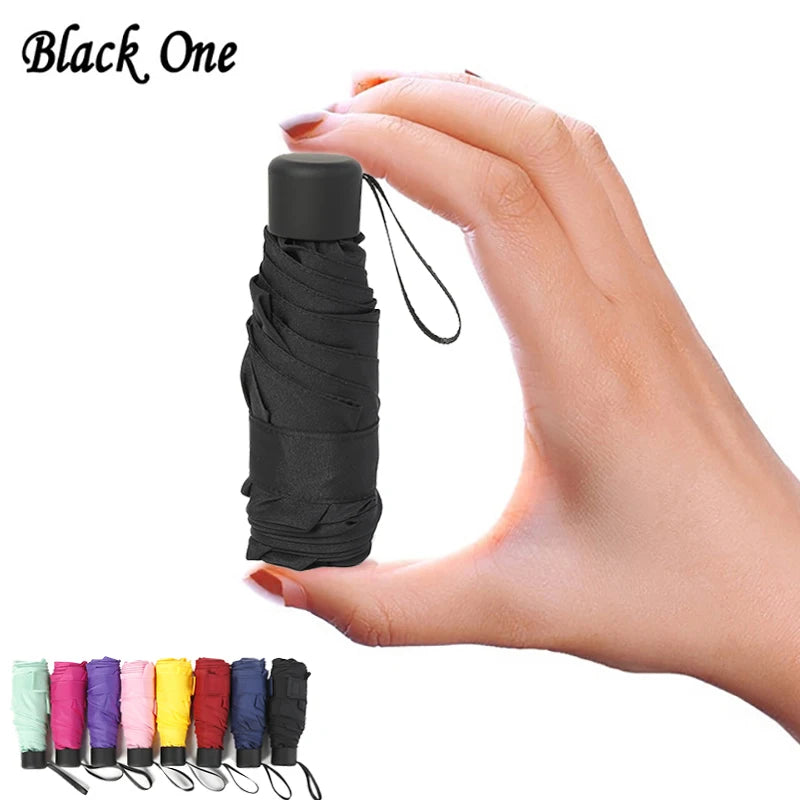 Small Fashion Folding Umbrella Rain Women Gift Men Mini Pocket Parasol Girls Anti-UV Waterproof Portable Travel Umbrellas