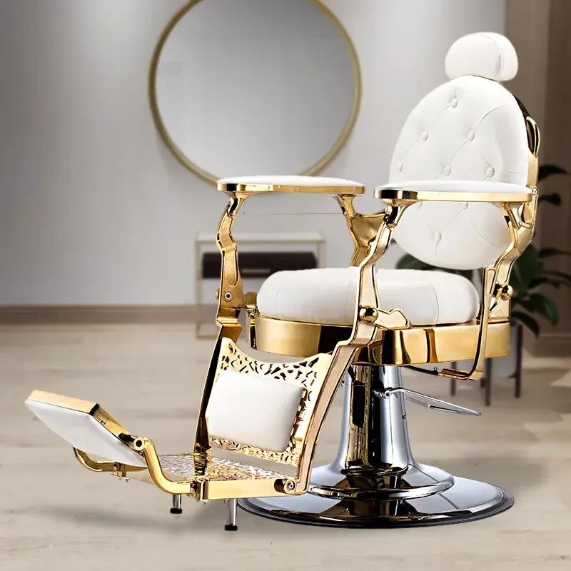 Antique king Old Golden Salon Styling Chairs Barber Shop Hair Salon Barber Chair Man's Hairdressing Chair