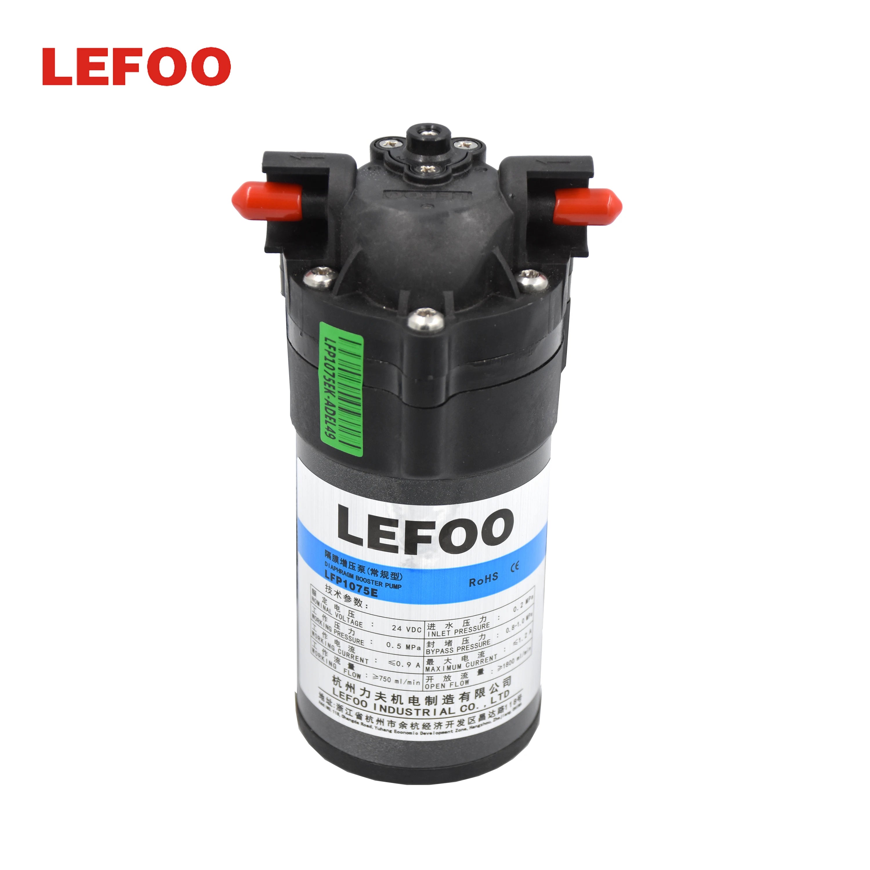 LEFOO Original Factory Supply Various 75 GPD RO Booster Pump DC RO Diaphragm Booster Pump