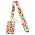 Sunflower Daisy Flowers Mobile Phone Lanyard Card Set Hanging Neck Work Exhibition Member ID Card Pendant