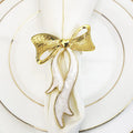 Enamel Bowknot Luxury Wedding Napkin Rings Stocked Eco-Friendly Metal Serviette Rings MegaBDM