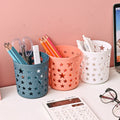 Creative Square Plastic Hollow Kawaii Stationery Pen Holder for Teacher