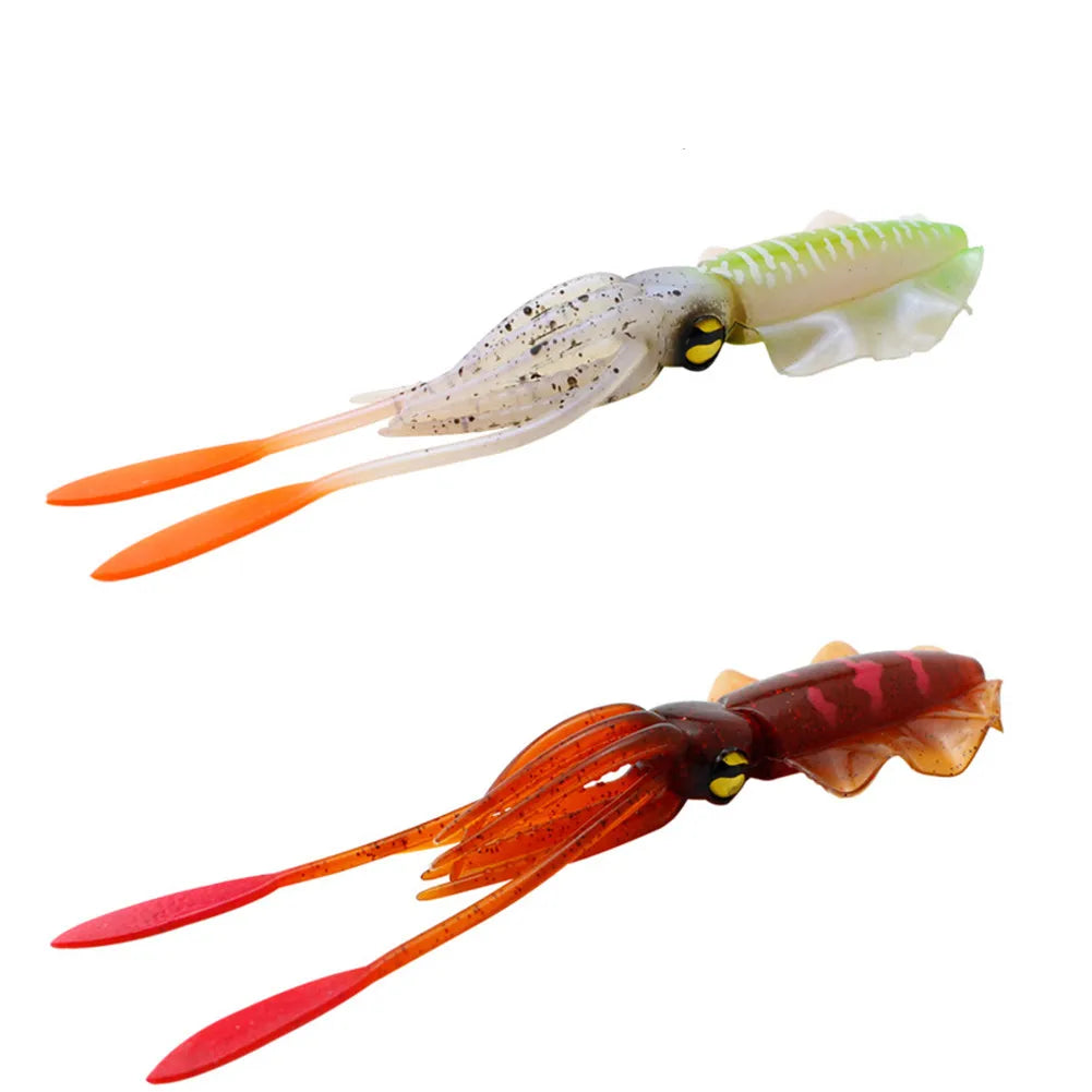 Topline Tackle 7g/20g/60g Fishing Soft Lure Luminous/UV Squid Jig Fishing Octopus Skirts Sea Fishing Wobbler Bait Lure Leurre
