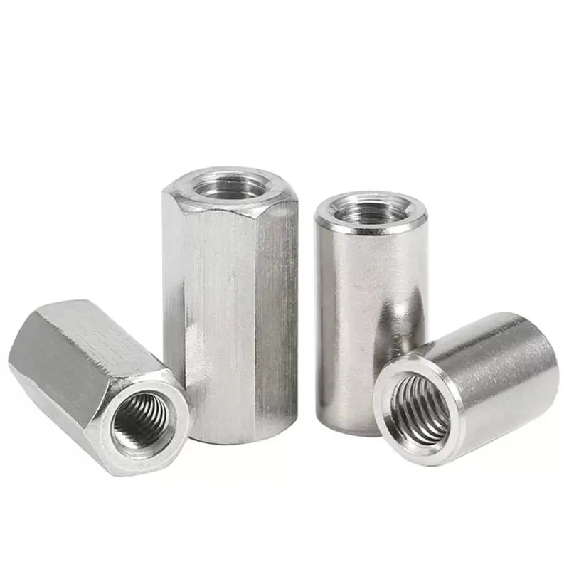 304 Stainless Steel M2 M2.5 M3 M4 Female Thread Straight Fitting Long Hex Sleeve PCB Coupling Nut