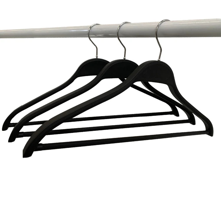 Fashion Store Display Men's Garments Black ABS Plastic Coat Top Hanger