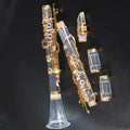Wholesale Gold-Plated Turkey System G Clarinet Transparent Acrylic Tube Instruments