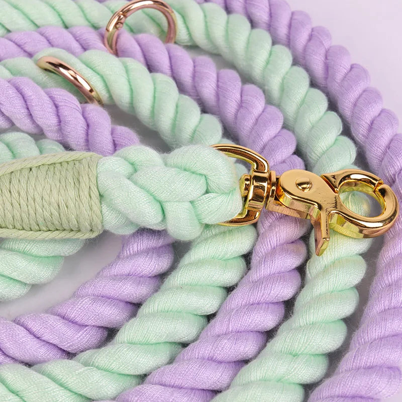 Hiqh Quality Wholesale Dog Cotton Rope Leash for Pets 15 Colours Available