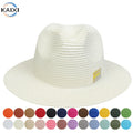 Hot Selling Casual Custom Breathable Summer Farm Beach Outdoor Solid Color Men's Top Hat Panama Hat Straw Hat for Adults