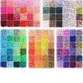 108 Colors Boxed Soft Pottery Clay Beads Toys Bracelet Making Kit Spacer Flat Round Polymer Clay Beads for Jewelry Making