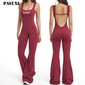 PASUXI 2026 Women's Sports Bodysuits Jumpsuits New Workout Wear for Yoga Fitness Seamless Four-Way Stretch Spandex Nylon Sets