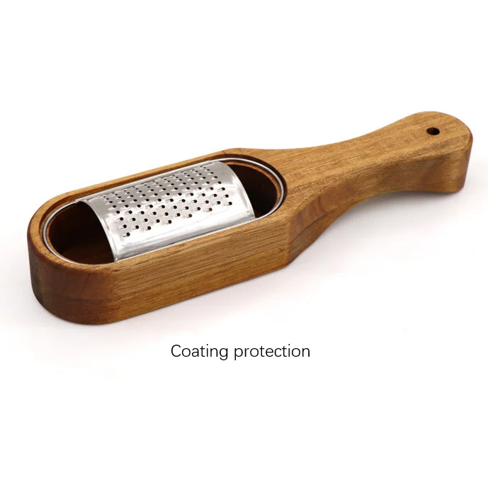 Stainless Steel Acacia Wood Vegetable Chopper Cheese Grater Storage Container Eco-Friendly Food Grade Kitchen Tool Customizable