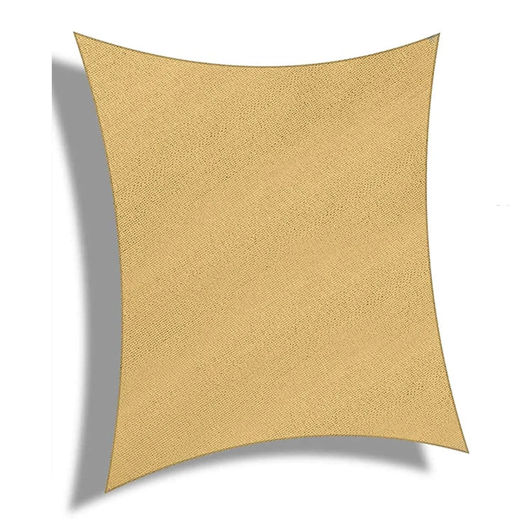 Beige HDPE Woven Rectangle 2x3m Shade Sail Outdoor Canopy Tent for Events