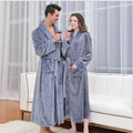 Manufacturer Spring Autumn Coral Fleece Custom Luxury Bath Robe for Couple