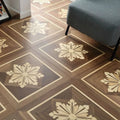 Parquet Wood Flooring 3D Geometric Puzzle Solid Wood Floor Geometric Wood Flooring Products 450x450mm