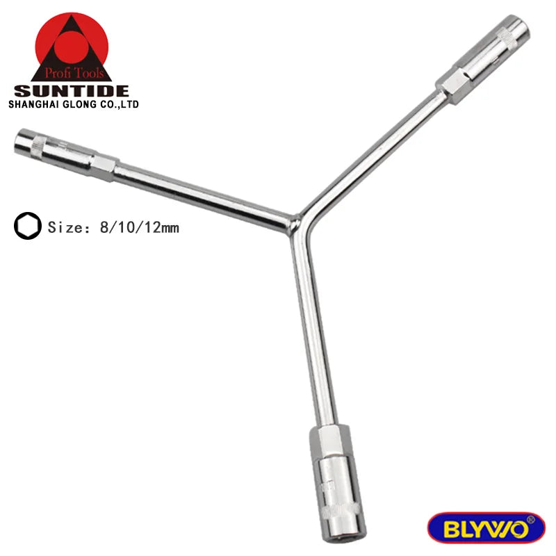 Y-Type Socket Wrench 3 Way Hexagonal Hex Socket Repair Spanner Auto Repair Tools