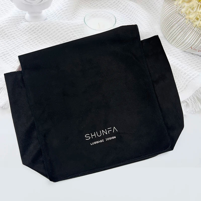 Custom Printed Black Velvet Envelope Pouch for Watch Jewelry Flap Envelope Dust Bags for Handbags Gifts Storage Bag