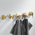 Brushed Gold Animal Shape Wall Hook Bathroom Decorative Hanging Hooks