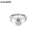 New Design D Color Vvs  Moissanite Ring 925 Sterling Silver Diamond  Round Shape Engagement Ring  for Women
