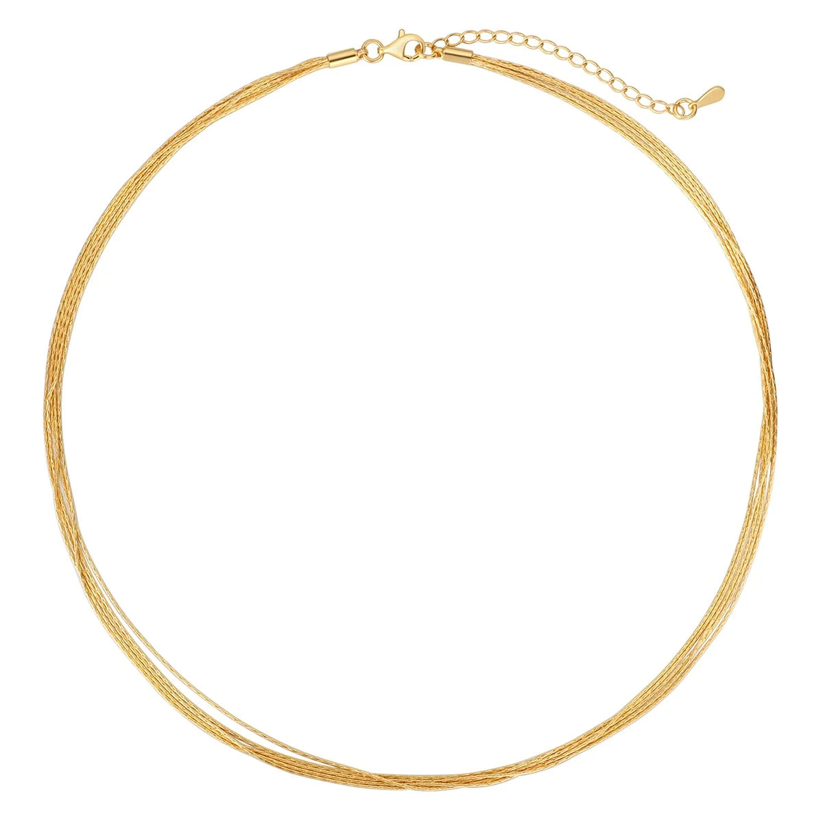 Simple Extremely Fine Brass Gold-Plated Multi-Layer Stacking Shiny Necklace for Women Gift Jewelry Customized