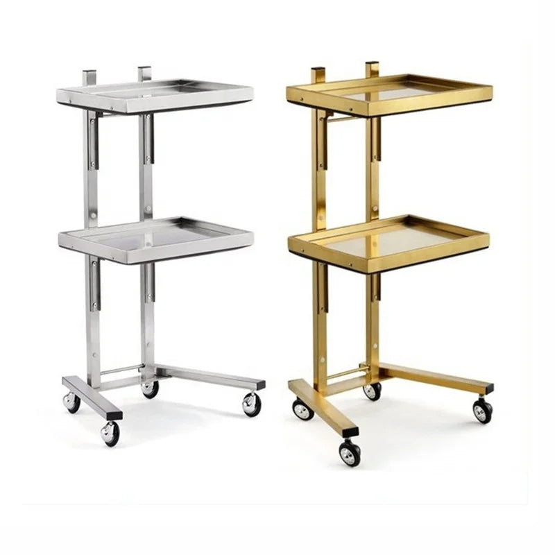 Foshan Factory New Style Stainless Steel Hair Salon Trolley With Wheels