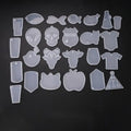 C-0012 DIY Selling Shiny Resin Keychain Mold Silicon Craft Keyring Mold With Hole Wholesale Epoxy Mould