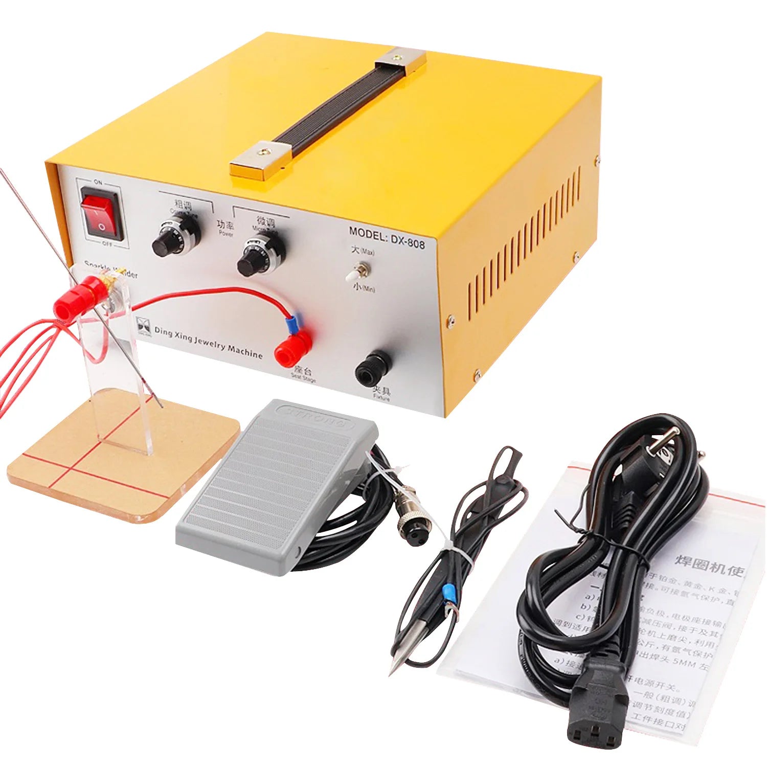 DX-808 Handheld Portable Gold Silver Jewelry Processing Tools Metal Jewelry Pulse Spot Welder 80A Pulse Spot Welding Machine