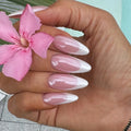 Wholesale 30 Pcs French Minimalist High-end Feel Coated Short Almond Shape Acrylic Press on Nails Customize False Nails GD09