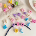 Plated Large Hole 26 English Letters Through Hole Beads Handmade DIY Phone Chain Shoe Charms Pendant-Acrylic Material