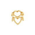Fashion 18K Gold Plated Stainless Steel Jewelry Geometric Hollow Heart Ring for Women Accessories Ring R234203
