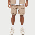 Wholesale Custom Logo High Quality Elastic Waist Multi Pockets Men Cargo Shorts