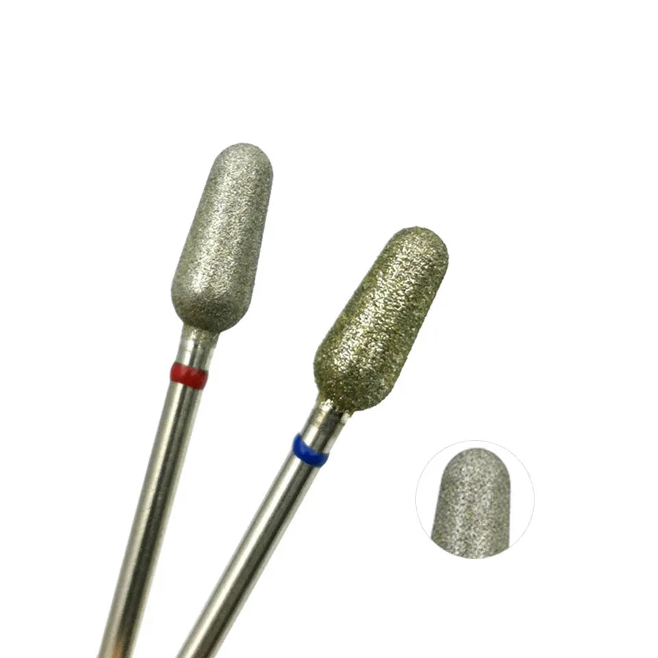 HYTOOS Smooth Top Grinding Head Diamond Nail Drill Bits 3/32 Rotary Nail Burr Electric Drills Nails Accessories