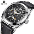 BENYAR 5121 New New Men's Watches Automatic Mechanical Watch Sport Clock Leather Casual Business Wrist Watch Relogio Masculino