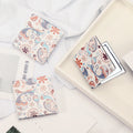 Mini Square Double-Sided Folding PU Leather Cosmetic Mirror That Can Be Printed with Various Patterns