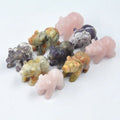 DIY Custom Natural Crystal Carved Fluorite Polar Bear Jade Handicraft Goods Crystal Animal Crafts