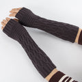 Customized Autumn and Winter Knitting Half Fingertip Mittens Folding Warm Arm Cover for Men and Women