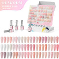 Vendeeni Top Popular Rubber Base Gel Polish Collection OEM/ODM Free Custom 30Color Rubber Base Coat Gel Nail Polish for Nail Art
