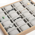 Custom logo Wooden Glass Wood Watch Display