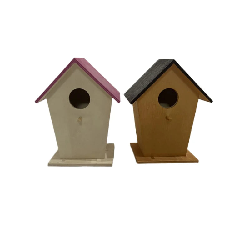 Plywood  Unfinished  Indoor Wooden  Bird Cage  Creative DIY Wooden Bird House