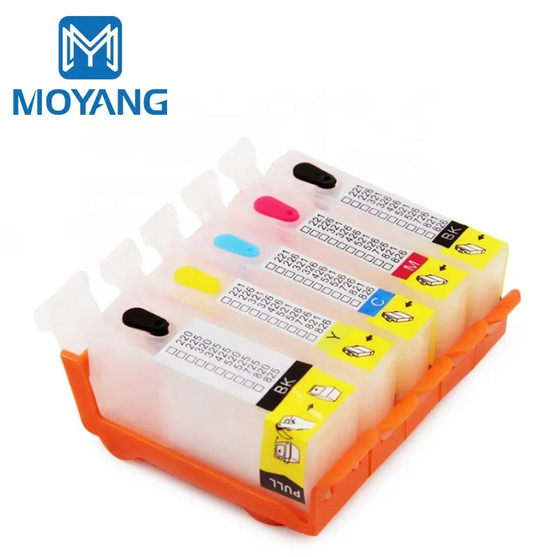 MoYang Refillable Ink Cartridge Compatible for CANON PGI-520 CLI-521 PIXMA IP3600 IP4600 IP4700 Printer Refill with ARC Chip