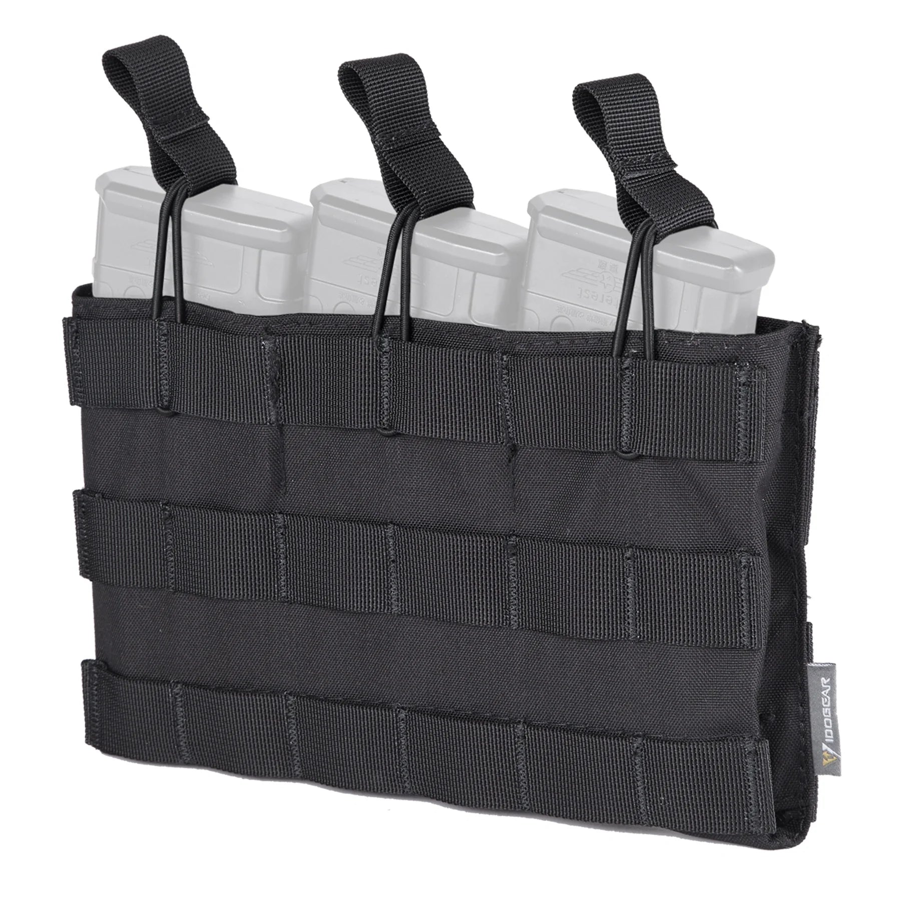 IDOGEAR 500D Nylon Open Top Drawstring Triple Mag Pouch Tactical Molle Pouches Magazine Pouch