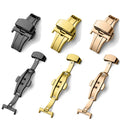 Stainless Steel Butterfly Buckle Automatic Double Push Watch Clasp - Watch Strap Buckle Watch Accessories for Leather Band