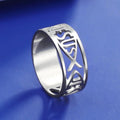 Jesus Fish Ichthys Symbol Ring Finger Rings for Women Men Christian Religious Gifts Amulet Stainless Steel Jewelry
