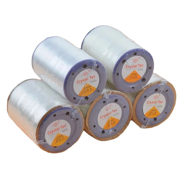 1000m/Roll DIY Crystal Beading Elastic Wire Line Transparent Clear Beading Elastic Thread for Jewelry Making