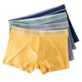 Man Underwear Flat Corner Crotch Plus Fat Guy Solid Color Four Corners Plus Size Adults for Men Knitted BOXER Briefs Mid-rise