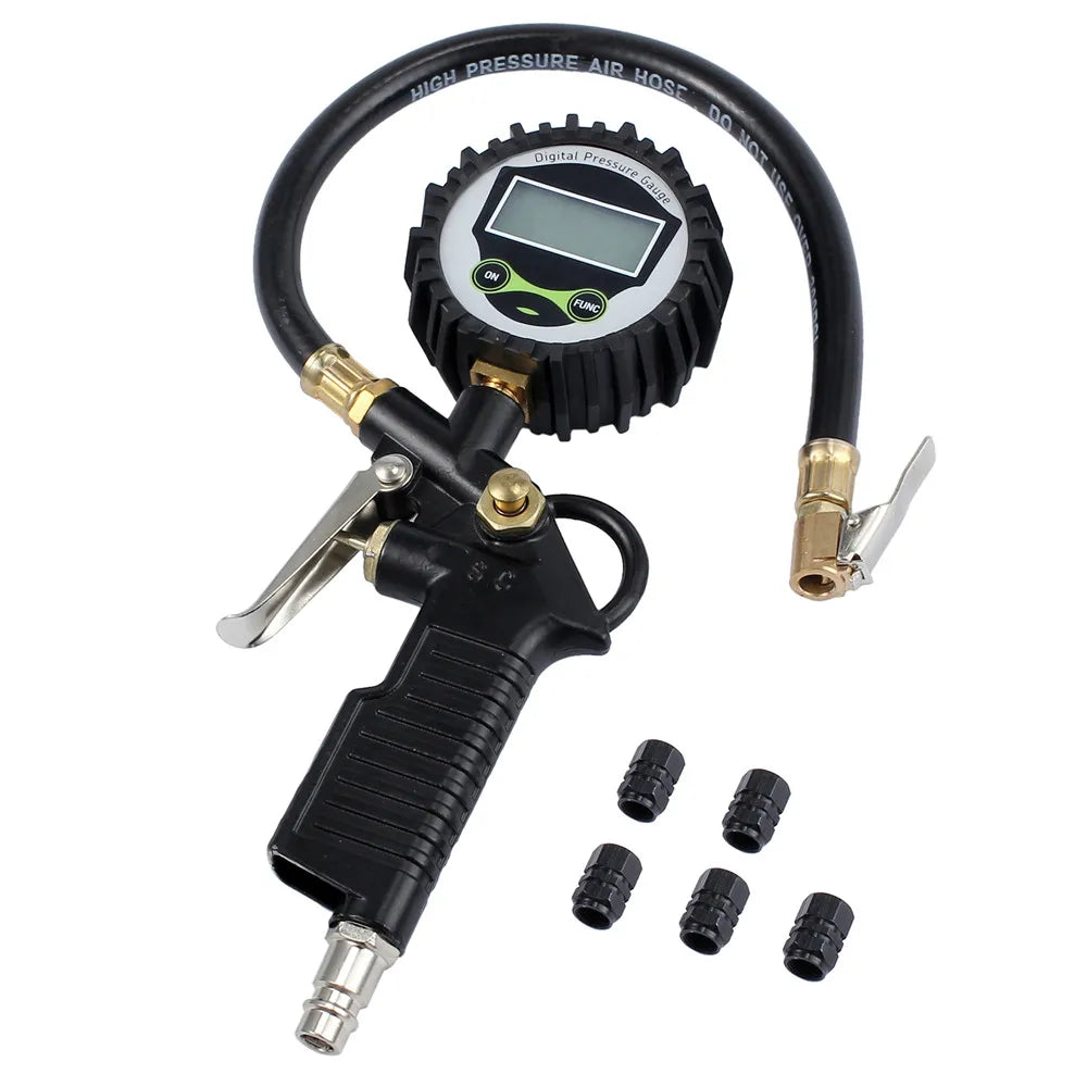 Digital Car EU Tire Air Pressure Inflator Gauge LCD Display LED Backlight Vehicle Tester Inflation Monitoring Manometron