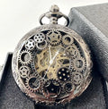 Hollow Zinc Alloy Vintage Antique Manual Gear Dial Mechanical Pocket Watch Key Chain