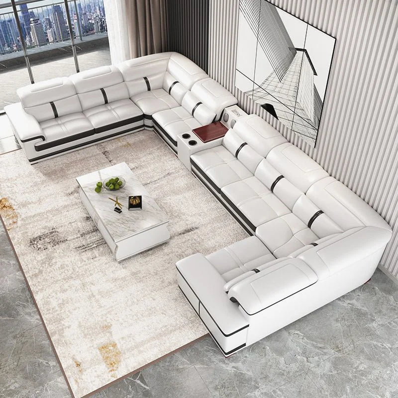 Sofa Wooden Synthetic Leather Wood Seat Style Living Packing Room Modern Furniture Color