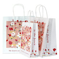 Delicate Cheap Small Kraft Paper Gift Bag Flower Bouquet Printing Bio-degradable Recycled Materials for Exhibition Shopping Use