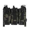 IDOGEAR Ferro Style Elastic 556 762 Triple Mag Pouch Placard Hook Front Flap Panel Triple Magazine Pouch for 5.56 7.62 Mag Pouch