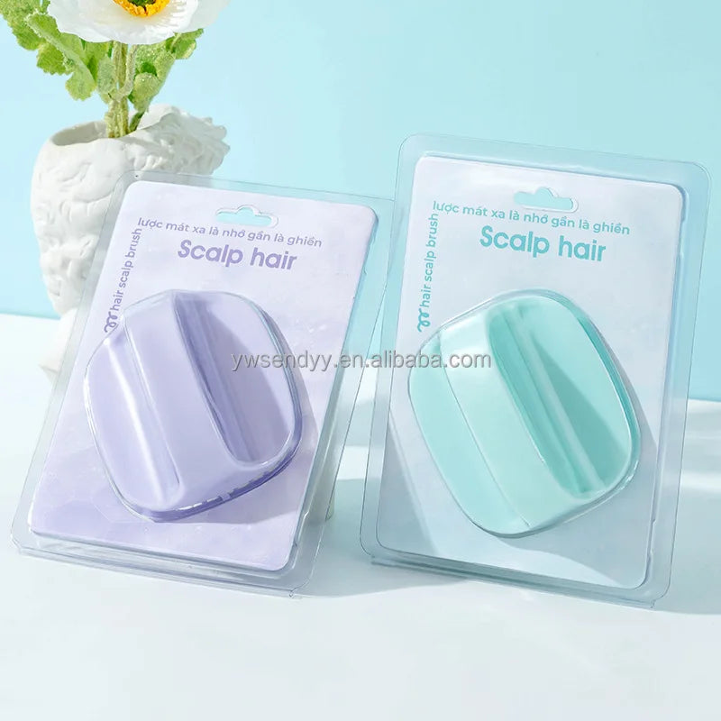 New Sweet Color TPE Material Massage Combs Safety Eco-friendly Cleaning Hair Comb Scalp Hairdressing Styling Brushes